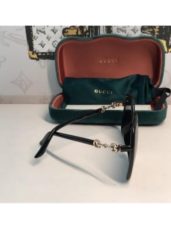 New  Authentic Gucci GG0890SA 001 Black Oversized Sunglasses